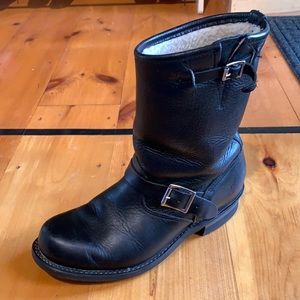Frye shearling engineer boots